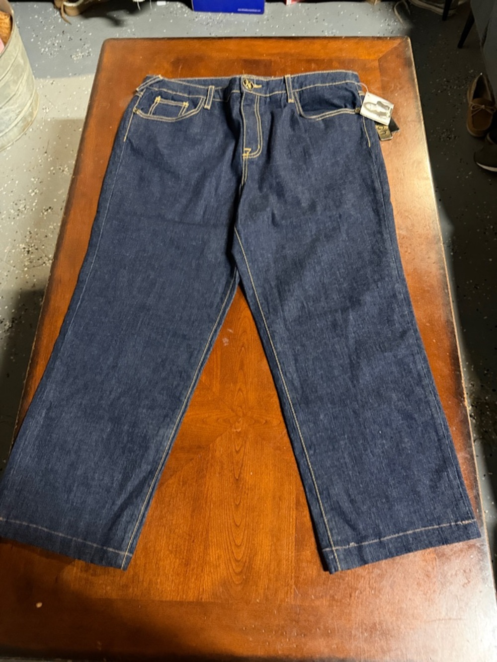 Baby Phat Men's Straight Dark Blue Denim Jeans